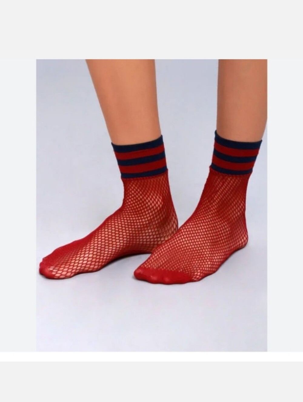 NWT: 2/$10 FREE PEOPLE; RIOT SPORT FISHNET ANKLE HOSIERY/SOCK, WINE COLORED.